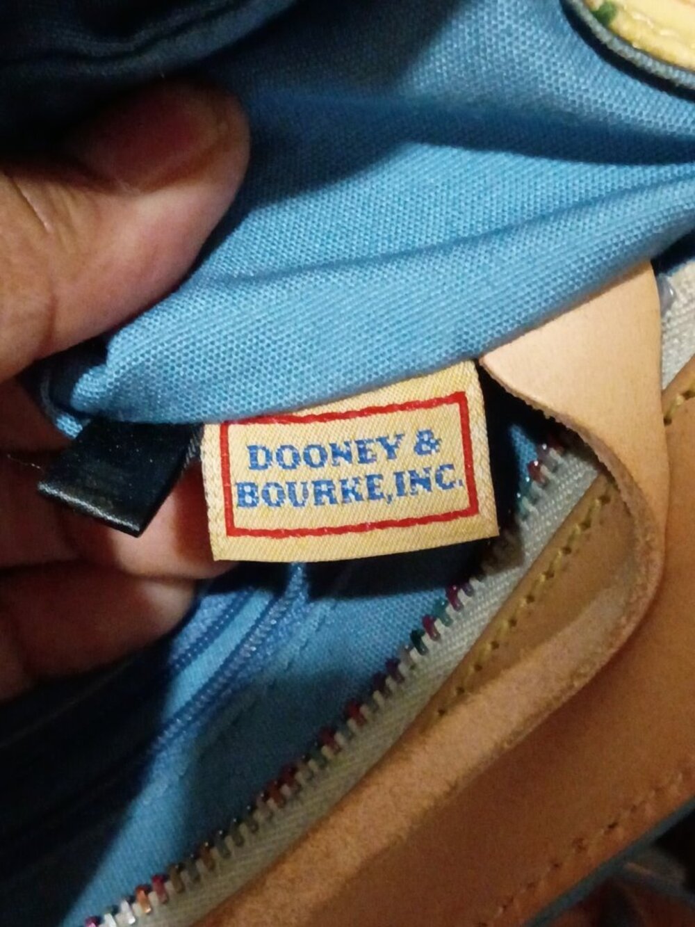 DOONEY & BOURKE Buckle Satchel IT BAG Handbag SIGNATURE RAINBOW MONOGRAM Purse - Picture 5 of 13